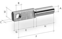 Öse V2A Fineline mit Innengewinde M4, rechtsgängig