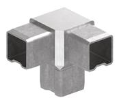 Rohrsteckwinkel V4A für Eckpfosten, für Rohr 40x40x2,0mm