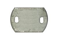 Ankerplatte aus Stahl roh mit 2 Bohrungen (13x26mm), Größe 160x120x12mm