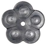 Zierrosette Typ 2, aus Stahl roh, Ø 55mm, Material 4mm