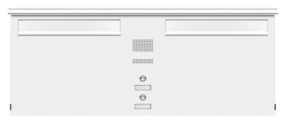 Briefkasten LIKNO DUO 9001N aus Aluminium mit gewölbtem Dach