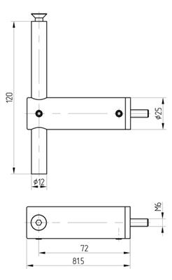 Handlaufträger V2A, seitliche Montage, für flache Profile