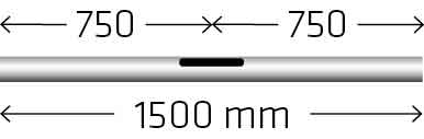 Rohr V2A 42,4x2,0mm, Länge 1500mm, 1 Fräsung