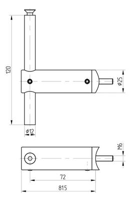 Handlaufträger V2A, seitliche Montage, für Rohr 42,4mm