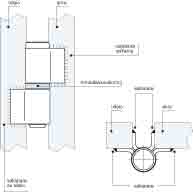 Winkelband V2A, 2-teilig, Länge 98mm, Ø 28mm