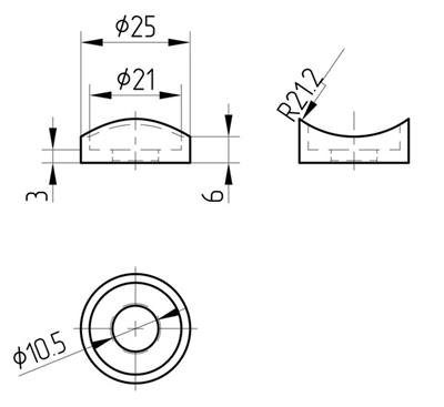 Formanschluss V2A zwischen flachen Profilen und Rohr 42,4mm
