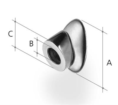 Formanschluss VA für flache Profile, verstellbar, für Gewinde M8-M10