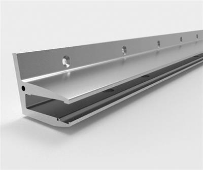 freitragendes Vordach VD1510 aus Aluminium, Breite 2000mm