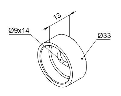 Adapter aus V2A für Glasklemmen Modelle 7/36/38, flacher Anschluss