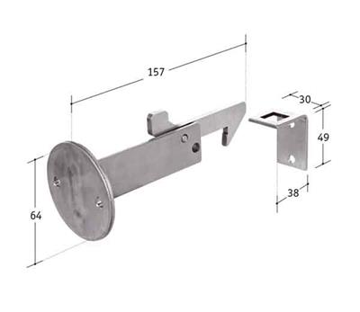 Sturmhaken V2A zur Wandmontage