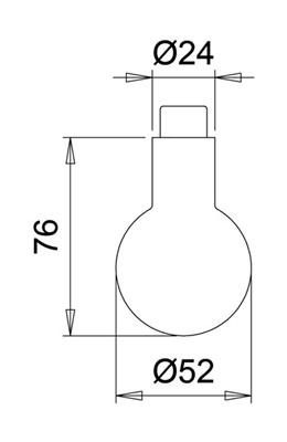 gerader Türknopf V2A von edi, einzeln