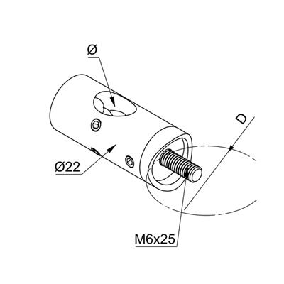 Relinghalter V2A für Außenecken 90°, für Ø 12mm