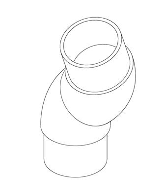 Rohrsteckwinkel V2A, verdrehbar, für Rohr 42,4x2,5mm