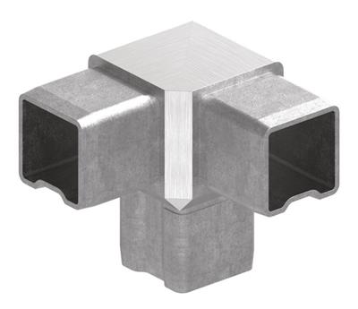 Rohrsteckwinkel V4A für Eckpfosten, für Rohr 40x40x2,0mm