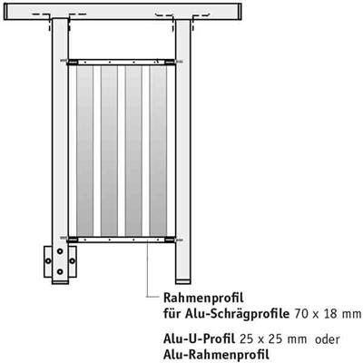 *Aluminium-Rahmenprofil für 70x18mm, 1990mm, roh