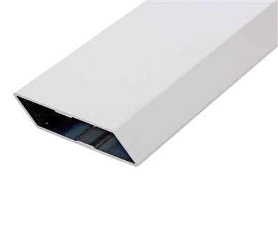 Aluminium-Schrägprofil 70x18mm, 6000mm, Weiß RAL 9016