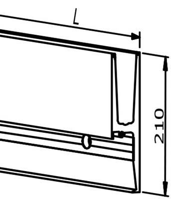 Trans Level 30 Glasprofil, 1,0kN, für Seitenmontage, Länge 5000mm