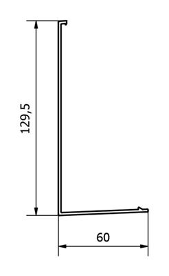 Trans Level 6081 Abdeckleiste, natur eloxiert, Länge 2500mm