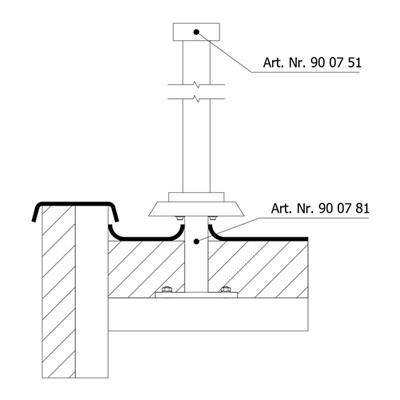 GotU Dachpfosten für Pfosten 58 x 58mm