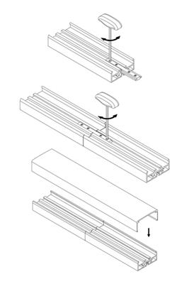 180°-Verbinder für Aluminium-Handlauf, natur eloxiert