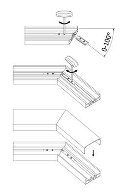 90°-Verbinder für Aluminium-Handlauf, natur eloxiert