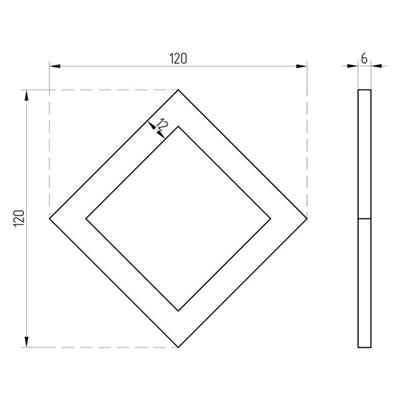 Zierelement Karo 120x120x6mm