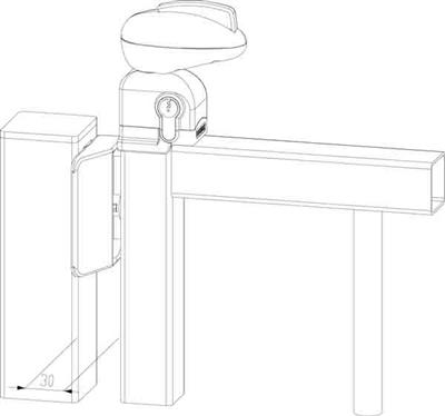 Schwimmbadtorschloss TWIST 40, RAL 9010 reinweiß