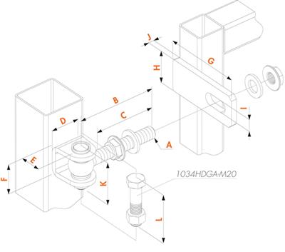 180°-Torband GBMU, 3-fach verstellbar, M16