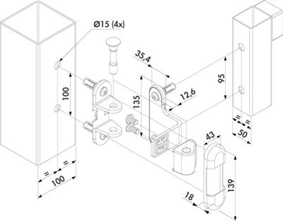 180°-Torband 3DM, V2A