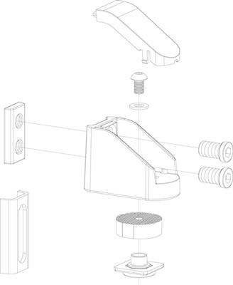 90°-Torband BEARING HINGE, mit Lager