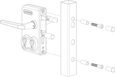 Doppelzylinderschloss LDKZ D1, für flache Profile 80mm