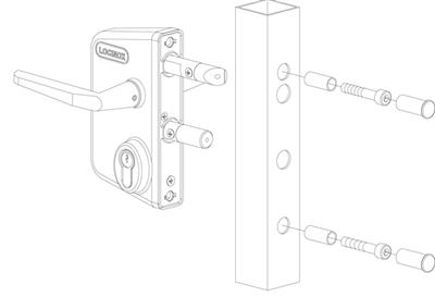 Industrieschloss LAKQ U2, für flache Profile 40-60mm, RAL 7016