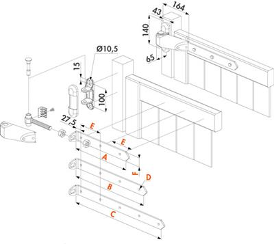 180°-Torband 4DW-500, 4-fach verstellbar