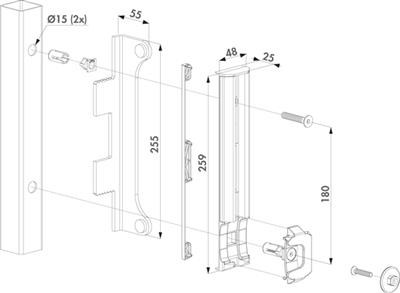 Aufbau-Sicherheitsanschlag SFKB-QF für FORTY-, FIFTY- und SIXTYLOCK