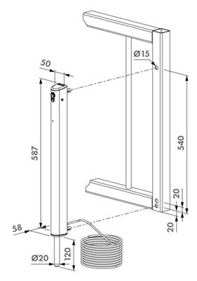 elektrischer Bolzen-Stangenriegel ELECTRADROP-E, RAL 9005