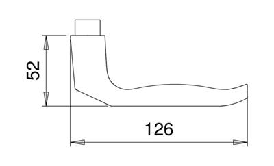 Türdrücker von edi, einzeln, ovale Form