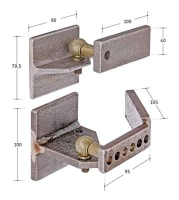 Hebetorbeschlag aus Stahl für einen Torflügel