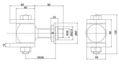 Torband maxi, mit Gewinde M36 und verstellbarer Mutter