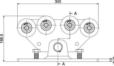 Rollenbock System, verzinkt, 8-rädrig, bis 2000kg - System 