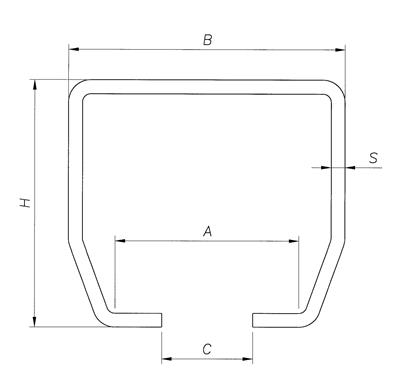 Laufprofil CGS-345P, verzinkt, Länge 3000mm