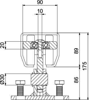 Rollenbock, verzinkt, 5-rädrig, bis 1000kg - System 