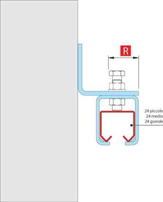 Wandhalter, Typ 23 Grande, verzinkt, für System 