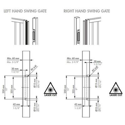 Abschlussprofil N-LINE-B-MAG, RAL 9005 - für Drehtore