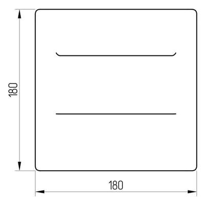 Auflaufschuh QUADRO, RAL7016 Anthrazitgrau, 180x180mm, Höhe 70mm