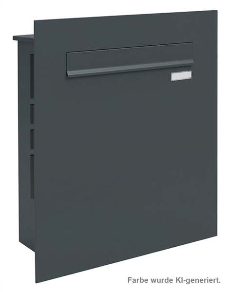 Zaunbriefkasten FRISCO mit Frontplatte, RAL 7016