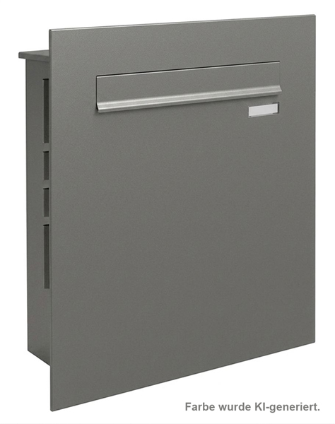 Zaunbriefkasten FRISCO mit Frontplatte, RAL 9007