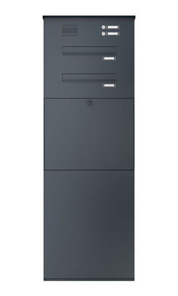KNOBOX PRO 14Z mit 2 Brief- und 1 Funktionskasten - RAL7016