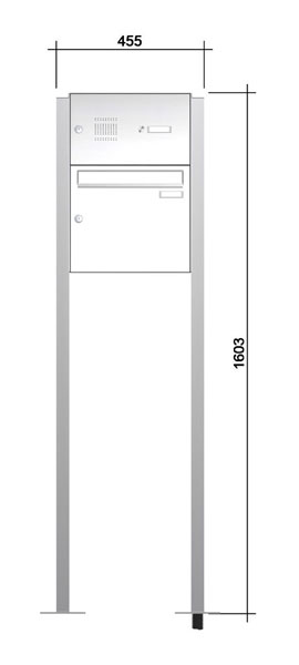 Freistehende Briefkastenanlage ´1´ -zAmF- Edelstahl