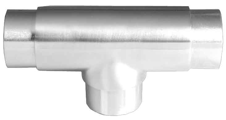 Rohrsteckwinkel V2A T-Form, für Rohr 42,4x2,0mm