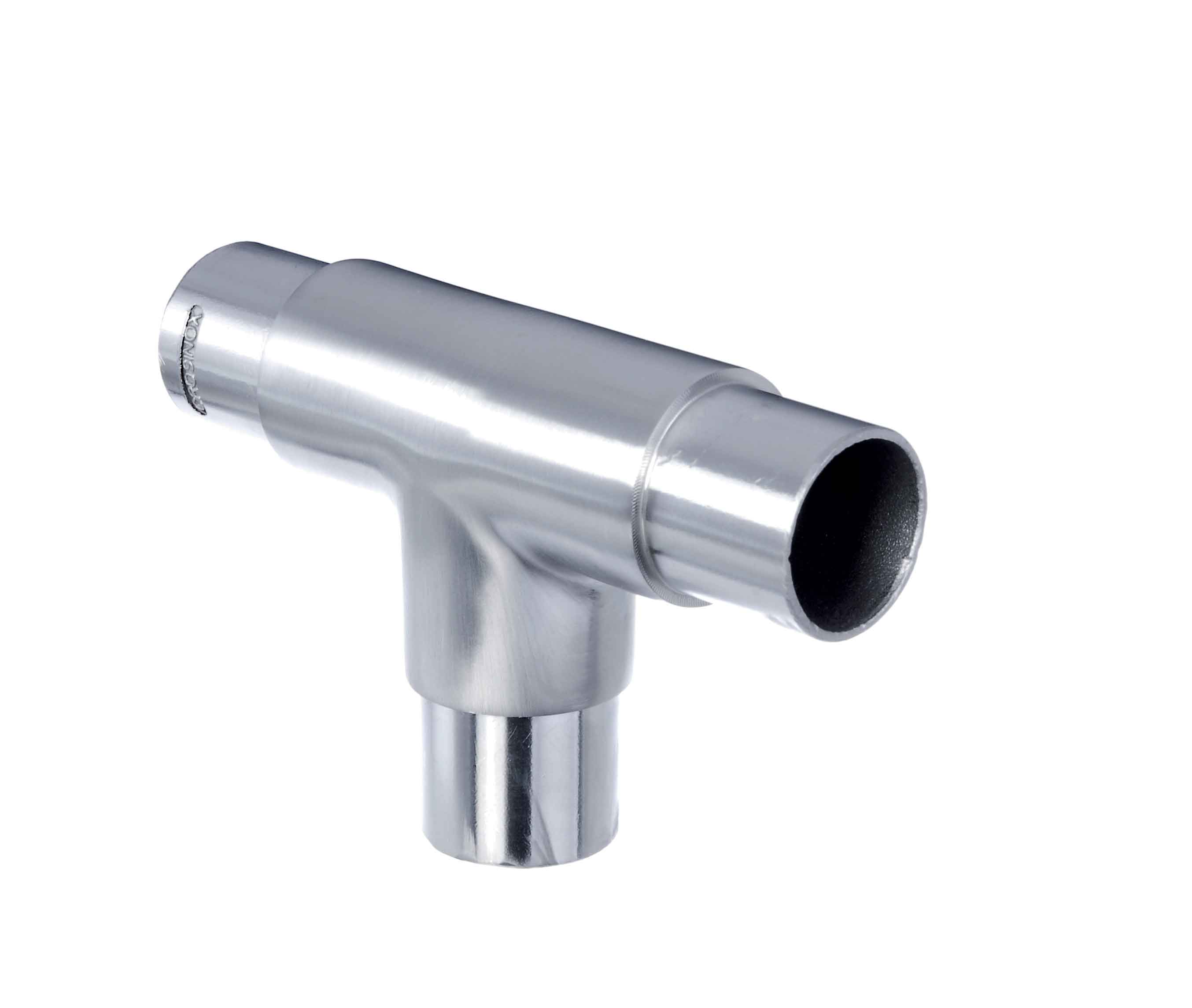 Rohrsteckwinkel V2A T-Form, für Rohr 33,7x2,0mm